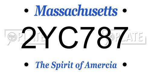 2YC787 Massachusetts License Plate