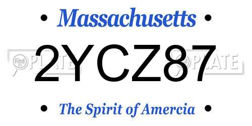 2YCZ87 Massachusetts License Plate