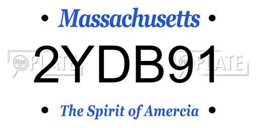 2YDB91 Massachusetts License Plate
