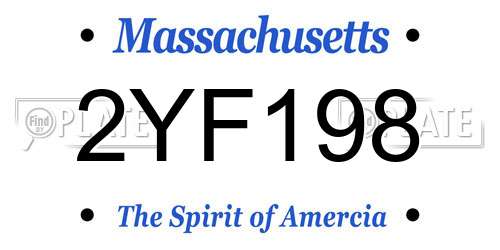 2YF198 Massachusetts License Plate