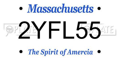 2YFL55 Massachusetts License Plate