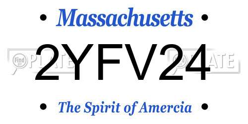 2YFV24 Massachusetts License Plate