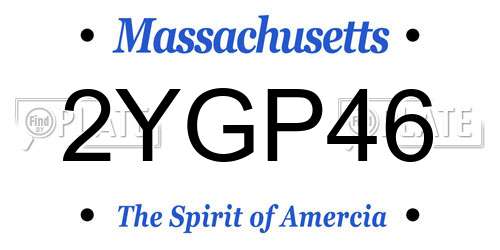 2YGP46 Massachusetts License Plate