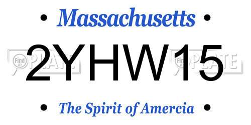 2YHW15 Massachusetts License Plate