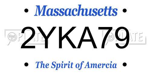 2YKA79 Massachusetts License Plate