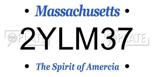 2YLM37 Massachusetts License Plate