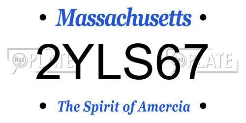 2YLS67 Massachusetts License Plate