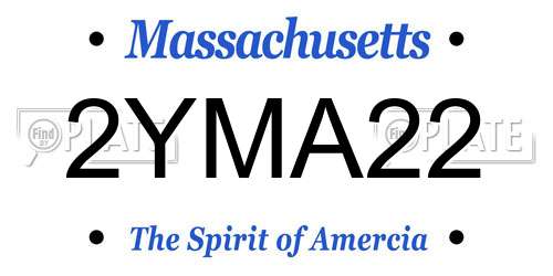 2YMA22 Massachusetts License Plate