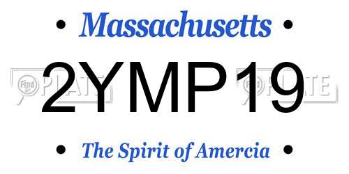 2YMP19 Massachusetts License Plate