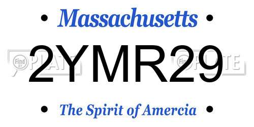 2YMR29 Massachusetts License Plate