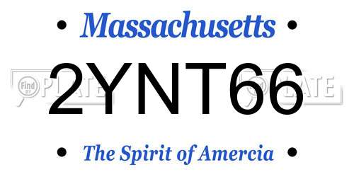 2YNT66 Massachusetts License Plate