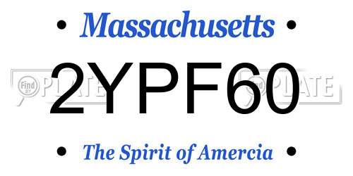 2YPF60 Massachusetts License Plate