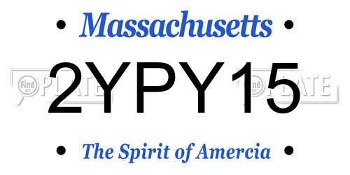 2YPY15 Massachusetts License Plate