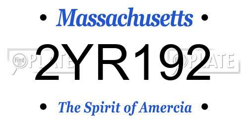 2YR192 Massachusetts License Plate