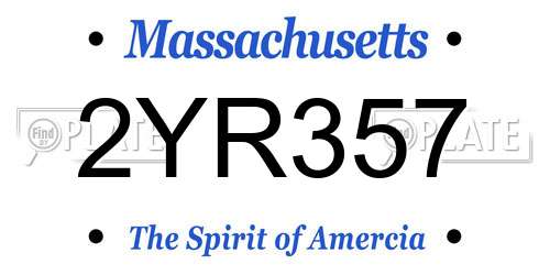 2YR357 Massachusetts License Plate