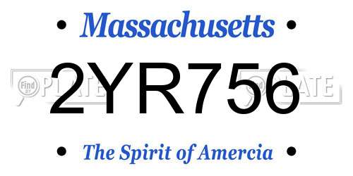 2YR756 Massachusetts License Plate