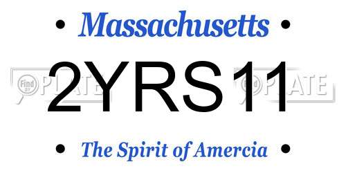 2YRS11 Massachusetts License Plate