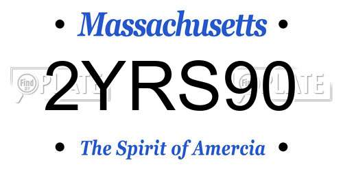 2YRS90 Massachusetts License Plate