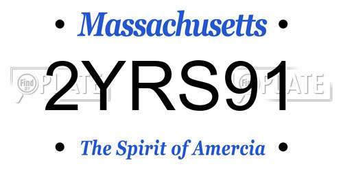 2YRS91 Massachusetts License Plate