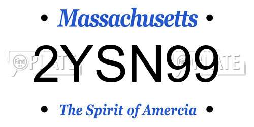 2YSN99 Massachusetts License Plate