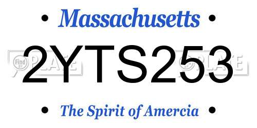 2YTS253 Massachusetts License Plate