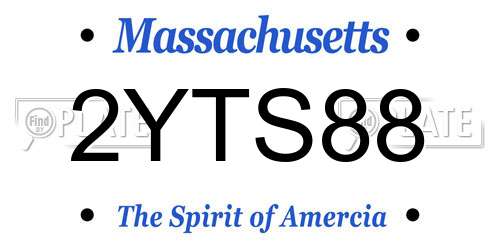 2YTS88 Massachusetts License Plate