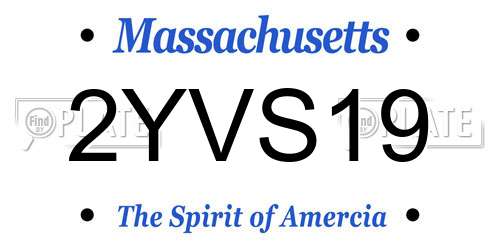 2YVS19 Massachusetts License Plate