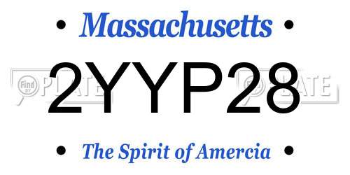 2YYP28 Massachusetts License Plate