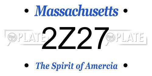 2Z27 Massachusetts License Plate