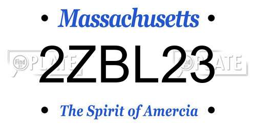 2ZBL23 Massachusetts License Plate