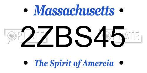 2ZBS45 Massachusetts License Plate