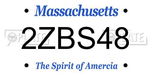 2ZBS48 Massachusetts License Plate
