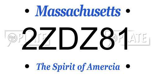 2ZDZ81 Massachusetts License Plate