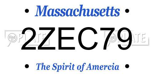 2ZEC79 Massachusetts License Plate