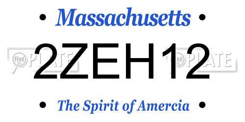 2ZEH12 Massachusetts License Plate
