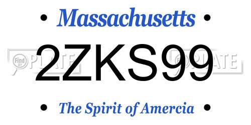 2ZKS99 Massachusetts License Plate