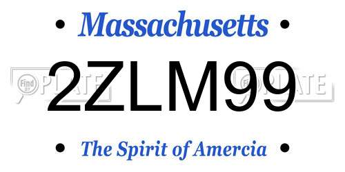 2ZLM99 Massachusetts License Plate