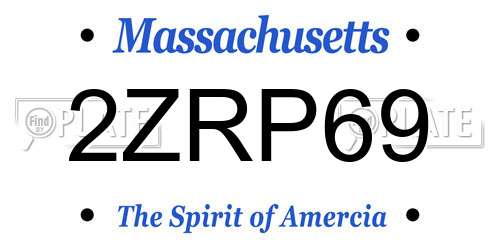 2ZRP69 Massachusetts License Plate