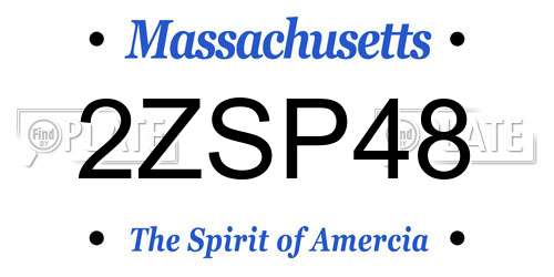 2ZSP48 Massachusetts License Plate
