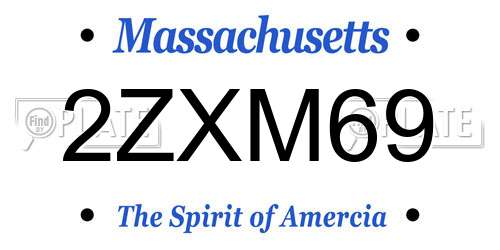 2ZXM69 Massachusetts License Plate