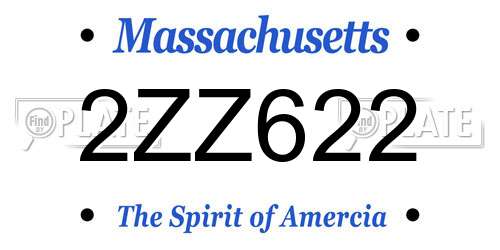 2ZZ622 Massachusetts License Plate
