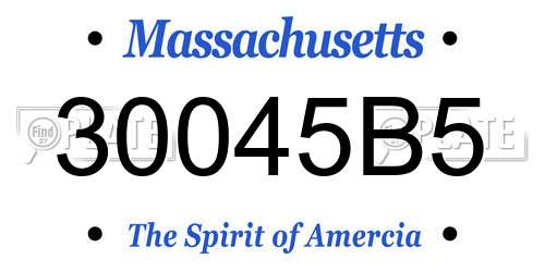 30045B5 Massachusetts License Plate