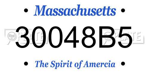 30048B5 Massachusetts License Plate