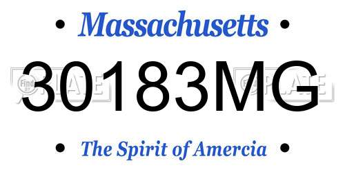 30183MG Massachusetts License Plate