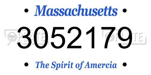 3052179 Massachusetts License Plate
