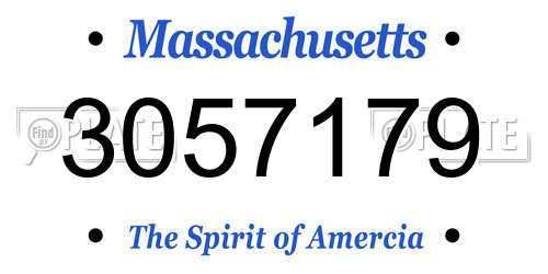 3057179 Massachusetts License Plate