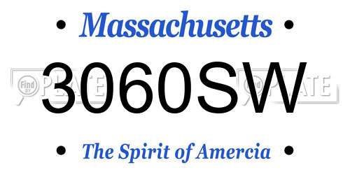 3060SW Massachusetts License Plate