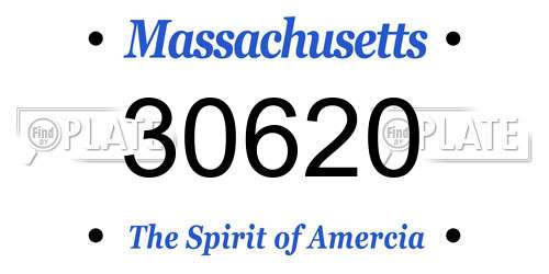30620 Massachusetts License Plate