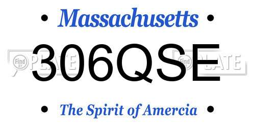 306QSE Massachusetts License Plate