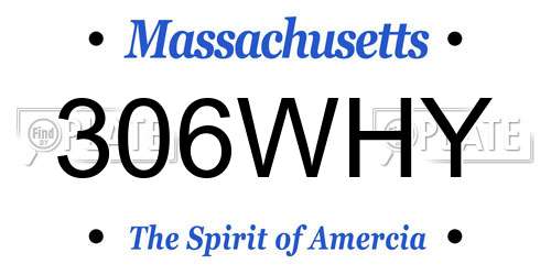 306WHY Massachusetts License Plate